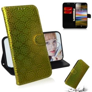 For Sony Xperia L3 Solid Color Colorful Magnetic Buckle Horizontal Flip PU Leather Case with Holder & Card Slots & Wallet & Lanyard(Gold) (OEM)