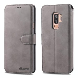 For Galaxy S9 Plus AZNS Calf Texture Magnetic Horizontal Flip PU Leather Case with Holder & Card Slots & Photo Frame(Gray) (AZNS) (OEM)