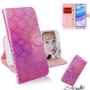 For Xiaomi Redmi 10X 5G Solid Color Colorful Magnetic Buckle Horizontal Flip PU Leather Case with Holder & Card Slots & Wallet & Lanyard(Pink) (OEM)