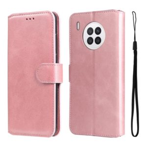 For Honor 50 Lite 5G / Huawei Nova 8i JUNSUNMAY Calf Texture Leather Phone Case(Pink) (JUNSUNMAY) (OEM)