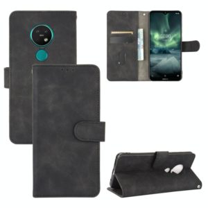 For Nokia 7.2 & 6.2 Solid Color Skin Feel Magnetic Buckle Horizontal Flip Calf Texture PU Leather Case with Holder & Card Slots & Wallet(Black) (OEM)