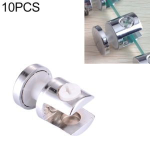 10 PCS Zinc Alloy Bright Fixed Bracket Connection 10mm Cylindrical Glass Fixing Clamp with Base (OEM)
