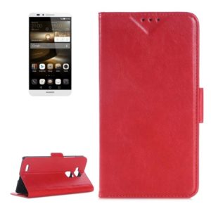 Oil Skin Texture Horizontal Flip Leather Case with Card Slots & Wallet & Holder for Huawei Ascend Mate 7(Red) (OEM)