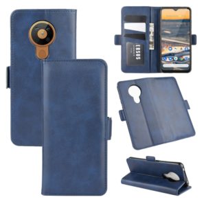 For Nokia 5.3 Dual-side Magnetic Buckle Horizontal Flip Leather Case with Holder & Card Slots & Wallet(Dark Blue) (OEM)
