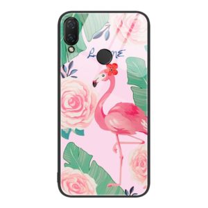 For Huawei nova 3i Colorful Painted Glass Phone Case(Flamingo) (OEM)