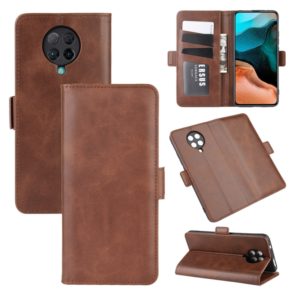 For Xiaomi Redmi K30 Pro Dual-side Magnetic Buckle Horizontal Flip Leather Case with Holder & Card Slots & Wallet(Brown) (OEM)
