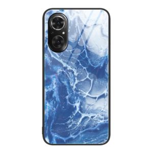 For Honor 50 SE Marble Pattern Glass Protective Phone Case(Blue Ocean) (OEM)