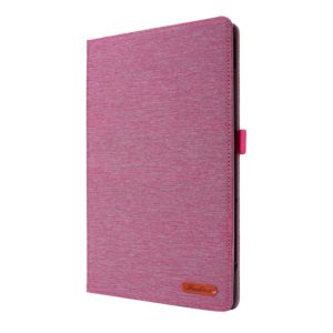 For Huawei Matepad Pro 10.8 Fabric + TPU Flat Protective case With Name Card Clip(Rose Red) (OEM)