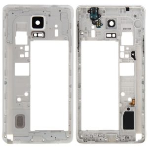 For Galaxy Note 4 / N910F Middle Frame Bezel Back Plate Housing Camera Lens Panel (White) (OEM)