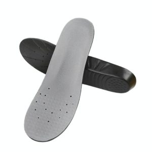 Shock Absorption Thickening Slow Rebound Soft and Comfortable Wicking Insole, Size:M(Black Background Suede Gray) (OEM)