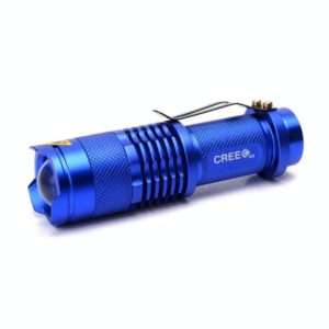 2 PCS Mini Zoom LED Flashlight Dual-Purpose Retractable Flashlight(Blue) (OEM)