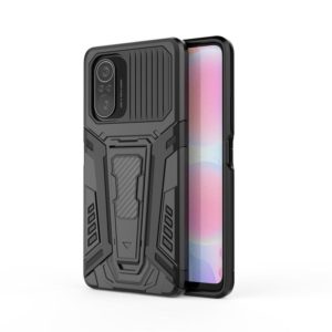 For Xiaomi Redmi K40 War Chariot Series Armor All-inclusive Shockproof PC + TPU Protective Case with Invisible Holder(Black) (OEM)
