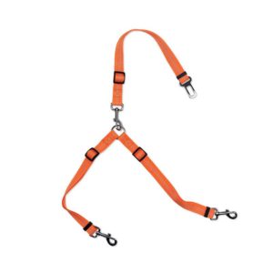 Pet Dual-purpose Car Reflective Seat Belt Dog Leash(Orange) (OEM)
