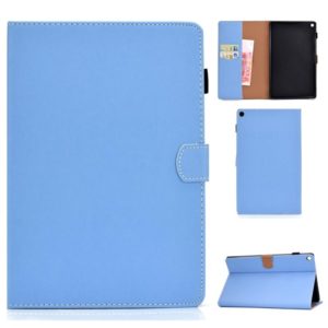 For Kindle Fire HD10 2015 / 2017 Solid Color Tablet PC Universal Magnetic Horizontal Flip Leather Case with Card Slots & Holder(Blue) (OEM)