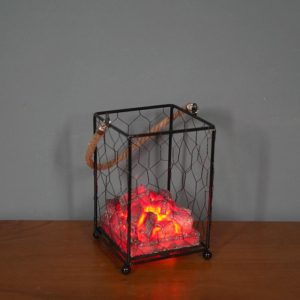 Imitation Charcoal Flame Lamp LED Wrought Iron Holiday Decoration, Spec: Charcoal C (OEM)