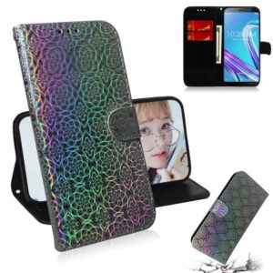 For Zenfone Max Pro (M1) ZB601KL Solid Color Colorful Magnetic Buckle Horizontal Flip PU Leather Case with Holder & Card Slots & Wallet & Lanyard(Silver) (OEM)