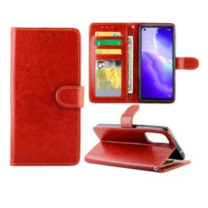 For OPPO Reno5 5G Crazy Horse Texture Leather Horizontal Flip Protective Case with Holder & Card Slots & Wallet & Photo Frame(Brown) (OEM)