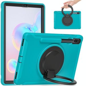 For Samsung Galaxy Tab S6 T860 Shockproof TPU + PC Protective Case with 360 Degree Rotation Foldable Handle Grip Holder & Pen Slot(Blue) (OEM)