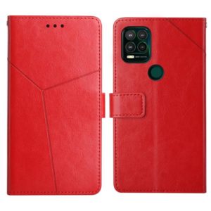 For Motorola Moto G Stylus 5G Y Stitching Horizontal Flip Leather Phone Case with Holder & Card Slots & Wallet & Photo Frame(Red) (OEM)