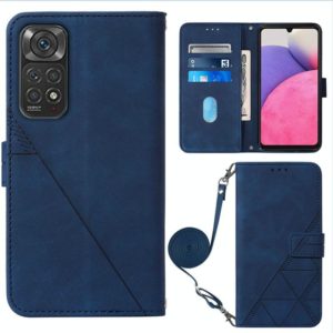 For Infinix Note 11S Crossbody 3D Embossed Flip Leather Phone Case(Blue) (OEM)