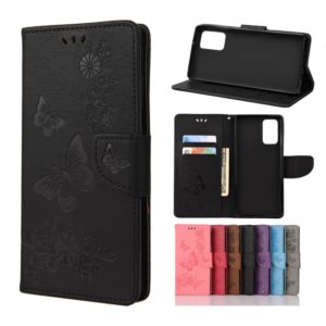 For Samsung Galaxy Note20 Ultra Butterflies Embossing Horizontal Flip Leather Case with Holder & Card Slots & Wallet(Black) (OEM)