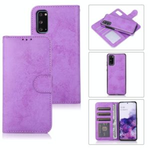 For Samsung Galaxy S20 Retro 2 in 1 Detachable Magnetic Horizontal Flip TPU + PU Leather Case with Holder & Card Slots & Photo Frame & Wallet(Purple) (OEM)