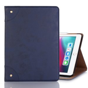 Retro Book Style Horizontal Flip PU Leather Case for iPad Pro 12.9 inch (2018), with Holder & Card Slots & Wallet (Navy Blue) (OEM)