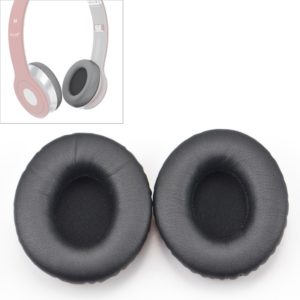 2 PCS For Beats Solo HD / Solo 1.0 Headphone Protective Leather Cover Sponge Earmuffs (Black) (OEM)