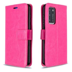 For Huawei P40 Crazy Horse Texture Horizontal Flip Leather Case with Holder & Card Slots & Wallet & Photo Frame(Rose) (OEM)