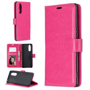 For Sony Xperia 5 Crazy Horse Texture Horizontal Flip Leather Case with Holder & Card Slots & Wallet & Photo Frame(Rose) (OEM)