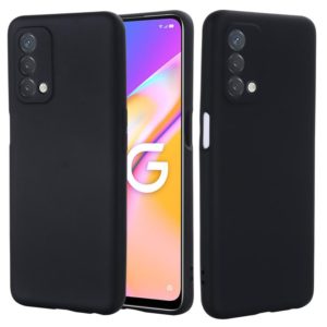 For OnePlus Nord N200 / OPPO A93 5G Pure Color Liquid Silicone Shockproof Full Coverage Case(Black) (OEM)