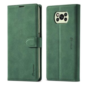 For Xiaomi Poco X3 / X3 NFC / X3 Pro Forwenw F1 Series Matte Strong Magnetism Horizontal Flip Leather Case with Holder & Card Slots & Wallet & Photo Frame(Green) (Forwenw) (OEM)