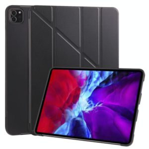 For iPad Pro 11 (2020) Multi-folding Horizontal Flip PU Leather + Shockproof Honeycomb TPU Tablet Case with Holder(Black) (OEM)