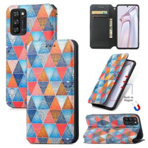 For Blackview A100 Colorful Magnetic Horizontal Flip PU Leather Case with Holder & Card Slot & Wallet(Rhombus Mandala) (OEM)