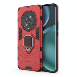 For Honor Magic4 Pro Shockproof PC + TPU Protective Phone Case with Magnetic Ring Holder(Red) (OEM)