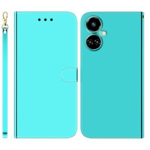 For Tecno Camon 19 Pro 5G Imitated Mirror Surface Horizontal Flip Leather Phone Case(Mint Green) (OEM)