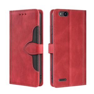 For ZTE Tempo X/Vantage/Z839/N9137 Stitching Skin Feel Magnetic Buckle Horizontal Flip PU Leather Case(Red) (OEM)