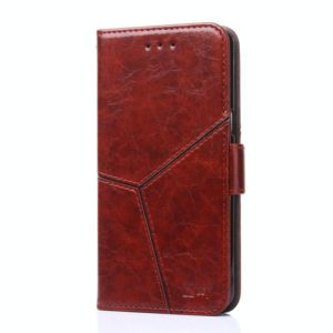 For Nokia C1 Geometric Stitching Horizontal Flip TPU + PU Leather Case with Holder & Card Slots & Wallet(Dark Brown) (OEM)