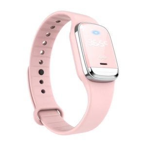 M20 Outdoor Ultrasonic Wave Mosquito Repellent Wristband with Clock & Body Temperature Test(Pink) (OEM)
