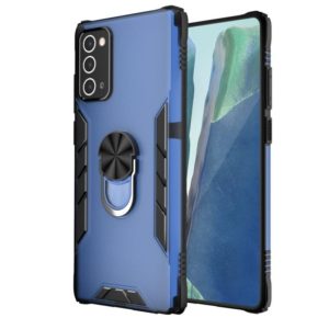 For Samsung Galaxy Note20 Magnetic Frosted PC + Matte TPU Shockproof Case with Ring Holder(Classic Blue) (OEM)