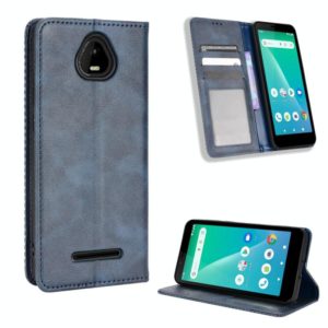 For Schok Volt SV55 / SV55216 Magnetic Buckle Retro Texture Leather Phone Case(Blue) (OEM)