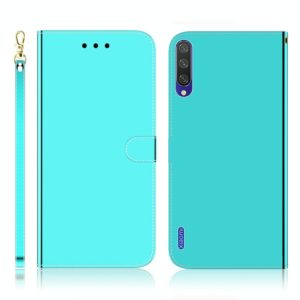 For Xiaomi Mi CC9e / A3 Imitated Mirror Surface Horizontal Flip Leather Case with Holder & Card Slots & Wallet & Lanyard(Mint Green) (OEM)