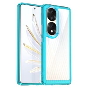 For Honor 70 Pro+ 5G Colorful Series Acrylic + TPU Phone Case(Transparent Blue) (OEM)
