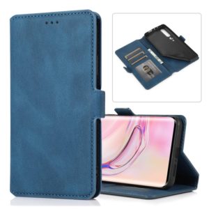 For Xiaomi Mi 10 Pro Retro Magnetic Closing Clasp Horizontal Flip Leather Case with Holder & Card Slots & Photo Frame & Wallet(Blue) (OEM)