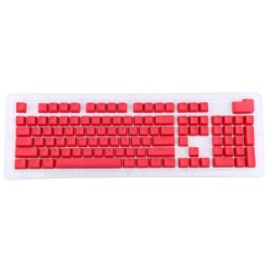 104 Keys Double Shot PBT Backlit Keycaps for Mechanical Keyboard(Red) (OEM)
