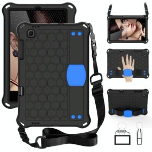 For Samsung Galaxy Tab S6 Lite P610 Honeycomb EVA + PC Shockproof Case with Strap(Black+Blue) (OEM)