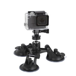 Car General Purpose Vehicle Bracket Suction Cup Fixed Glass Video Shooting Base, Shape: Suction Cup+PTZ+Gopro Screw (OEM)