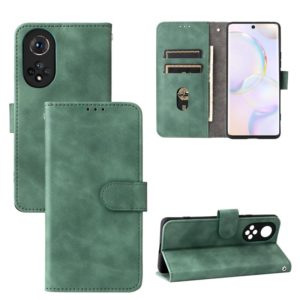 For Honor 50 Solid Color Skin Feel Magnetic Buckle Horizontal Flip PU Phone Case(Green) (OEM)