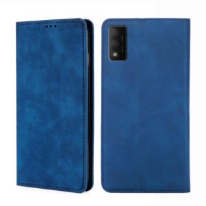 For TCL 30T T603DL Skin Feel Magnetic Horizontal Flip Leather Phone Case(Blue) (OEM)