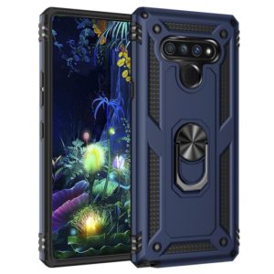 For LG Stylo 6 Shockproof TPU + PC Protective Case with 360 Degree Rotating Holder(Blue) (OEM)
